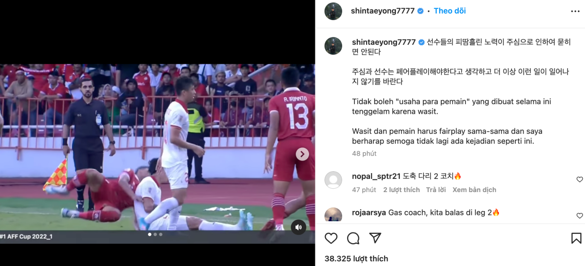 HLV Shin Tae Yong chỉ đích danh cầu thủ Việt Nam chơi xấu 1