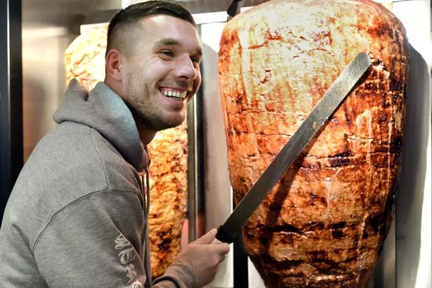 German soccer player Lukas Podolski opens doner kebab shop in Cologne Germany 06 Jan 2018