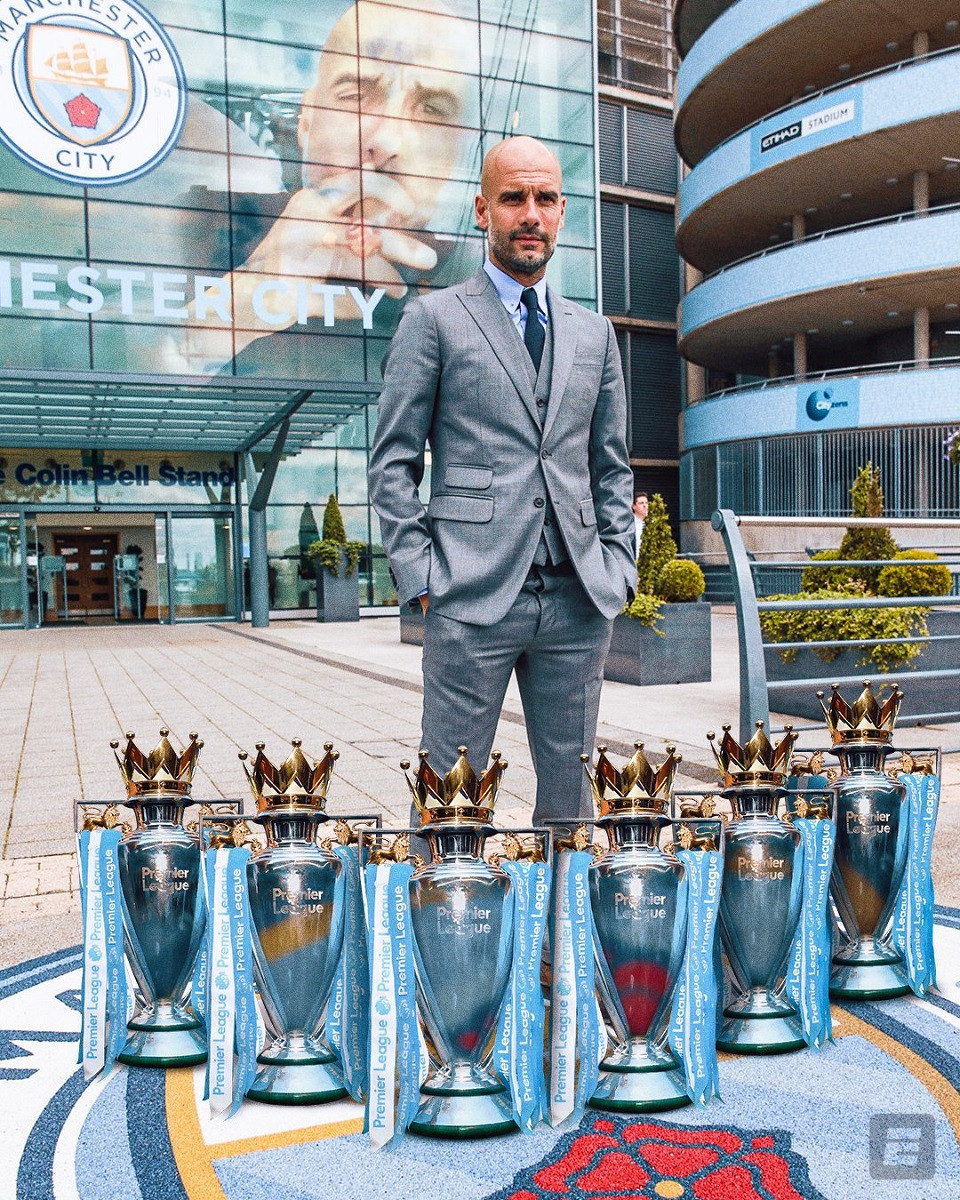 Having just won the championship, Pep Guardiola suddenly mentioned ...