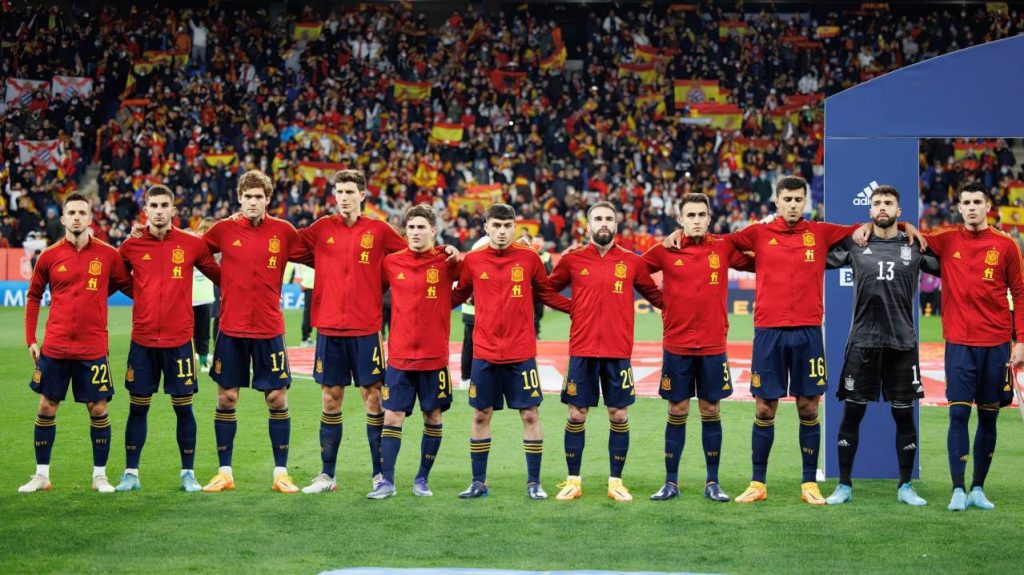 spain pose for a team photo before a game v2 413