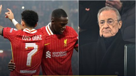 Luis Diaz Ibrahima Konate and Florentino Perez e1746180756600