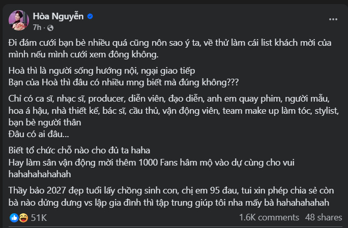 Hoà Minzy bỗng tính chuyện lấy chồng, còn nhắc thẳng tên Văn Toàn 1 Fullscreen capture 28 Oct 25 42922 PM.bmp